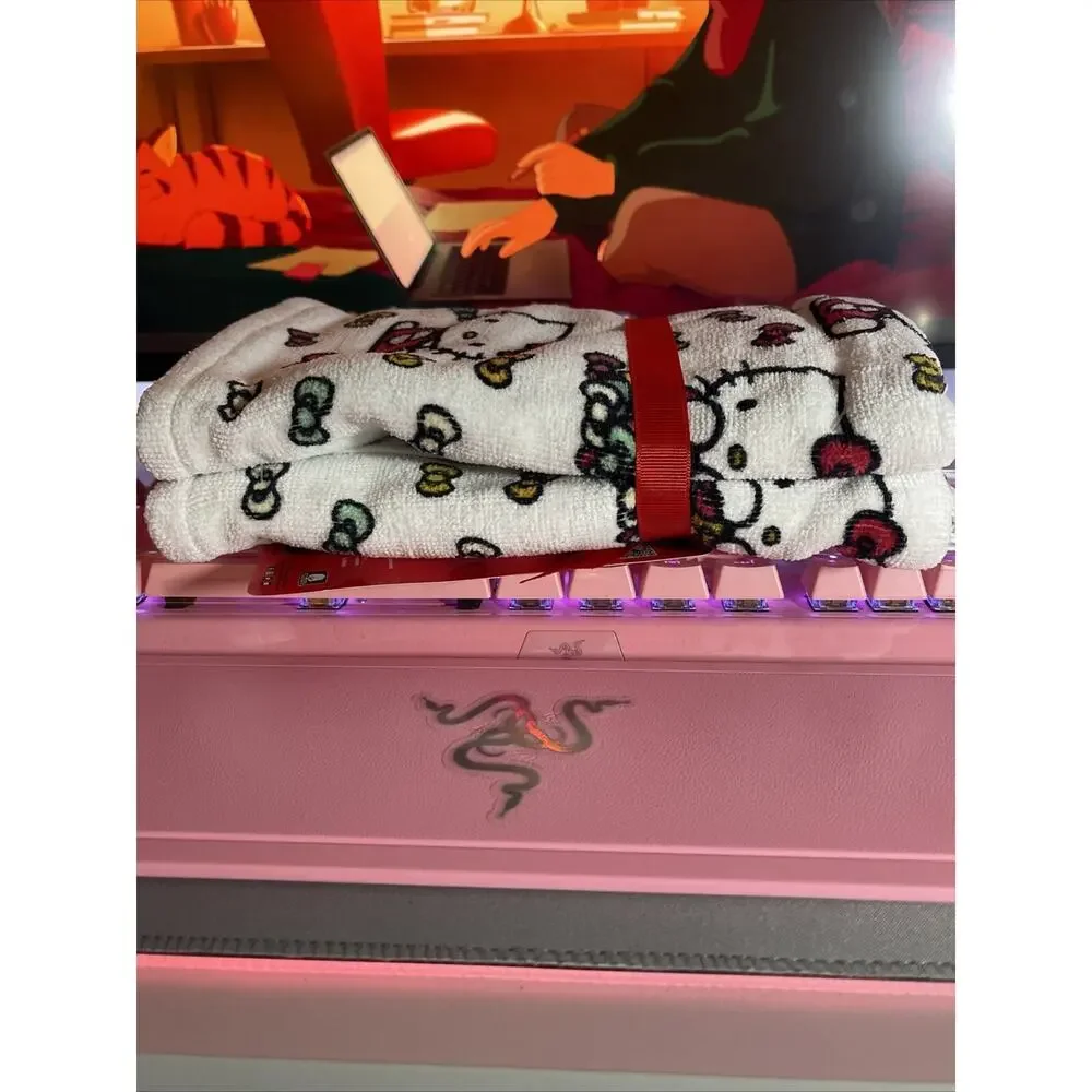Hello Kitty Thanksgiving Hand Towels Leaves Bows Fall Autumn 2024 Sanrio 2 Pack